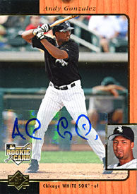 Andy Gonzalez Autographed 2007 UpperDeck No.252 Chicago White Sox Rookie Card