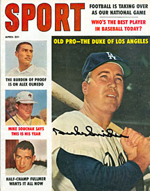 Duke Snider Autographed / Signed Sport Magazine April 1960