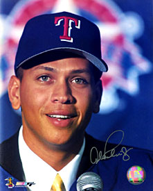 Alex Rodriguez Autographed / Signed At Press Conference Texas Rangers 8x10 Photo (JSA)