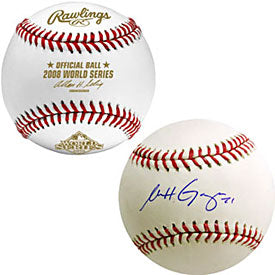 Matt Garza Autographed / Signed 2008 World Series Baseball (Sweetspot) (MLB Authenticated)