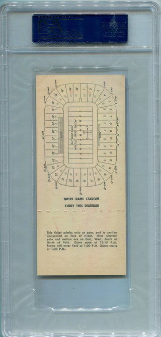 1947 Army Vs. Notre Dame November 8. Notre Dame Stadium Full Game Ticket  PSA 7