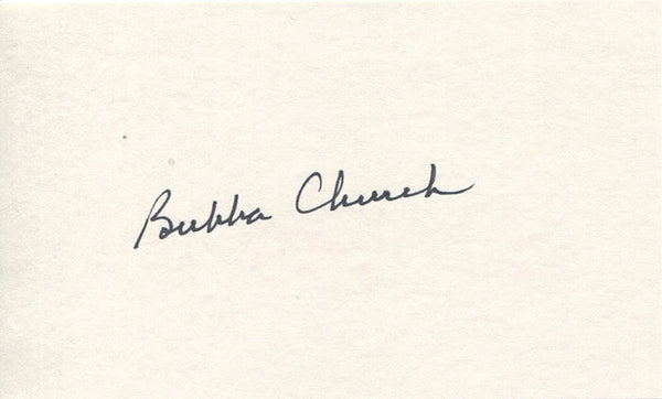Bubba Church Autographed / Signed 3x5 Card