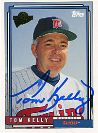 Tom Kelly Autographed / Signed 2005 Topps Baseball Card