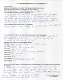 Ray Berres Autographed Hand Filled Out Survey Page (JSA)