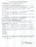 Joe Ostrowski Autographed Hand Filled Out Survey Page (JSA)