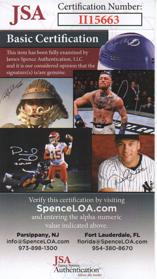 Eddie Mayo Autographed Hand Filled Out Survey Page (JSA)