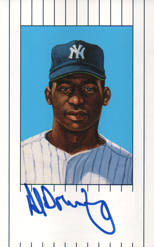 Al Downing Autographed 1961 New York Yankees Ron Lewis Card