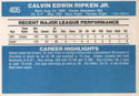 Cal Ripken Jr. 1982 Donruss Rookie Card