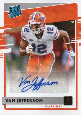 Van Jefferson Autographed 2020 Panini Chronicles Draft Picks Donruss Rookie Card