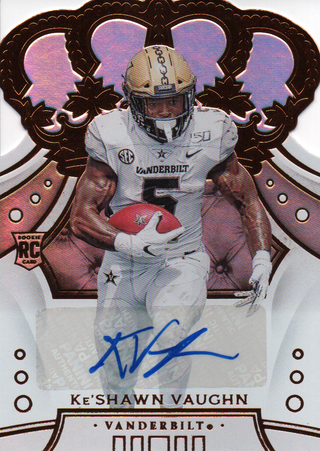 Ke'Shawn Vaughn Autographed 2020 Panini Chronicles Draft Picks Crown Royale Rookie Card