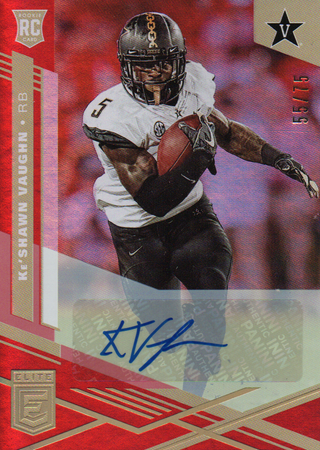 Ke'Shawn Vaughn Autographed 2020 Panini Chronicles Draft Picks Elite Rookie Card