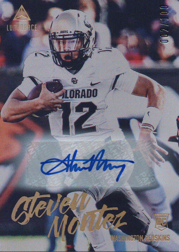 Steven Montez Autographed 2020 Panini Luminance Rookie Card