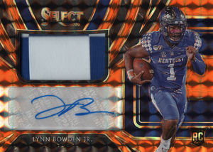 Lynn Bowden Jr. Auto 2020 Panini Chronicles Draft Picks Select RC Jersey Card /15