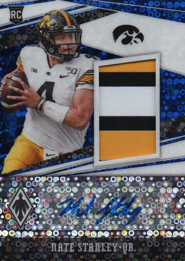 Nate Stanley Autographed 2020 Panini Chronicles Draft Picks Phoenix Rookie Jersey Card