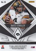 Nate Stanley Autographed 2020 Panini Chronicles Draft Picks Phoenix Rookie Jersey Card