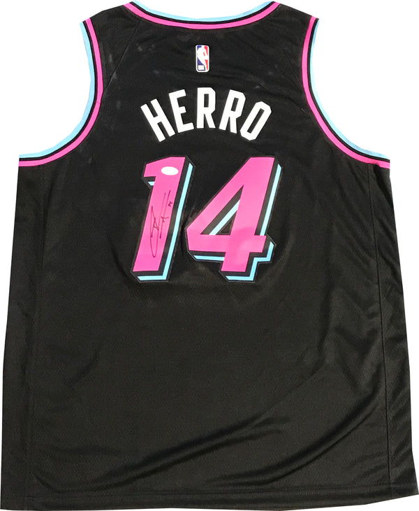 Tyler Herro Autograph Signed Custom Black Jersey Miami Heat - JSA