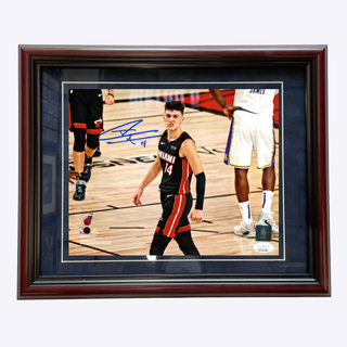 Buy cherry-wood-frame Tyler Herro Autographed Snarl 8x10 Photo (JSA)