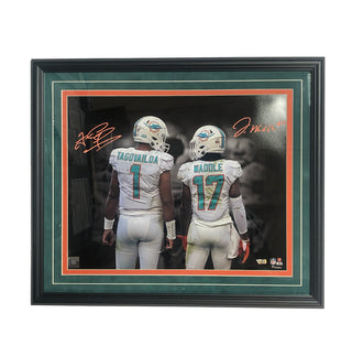 Tua Tagovailoa & Jaylen Waddle Autographed 16x20 Framed Photo (Fanatics)