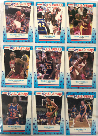 1989-90 NBA Fleer Basketball Complete Set with stickers