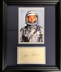 John Glenn Framed Photo/Autographed Index Card (JSA)