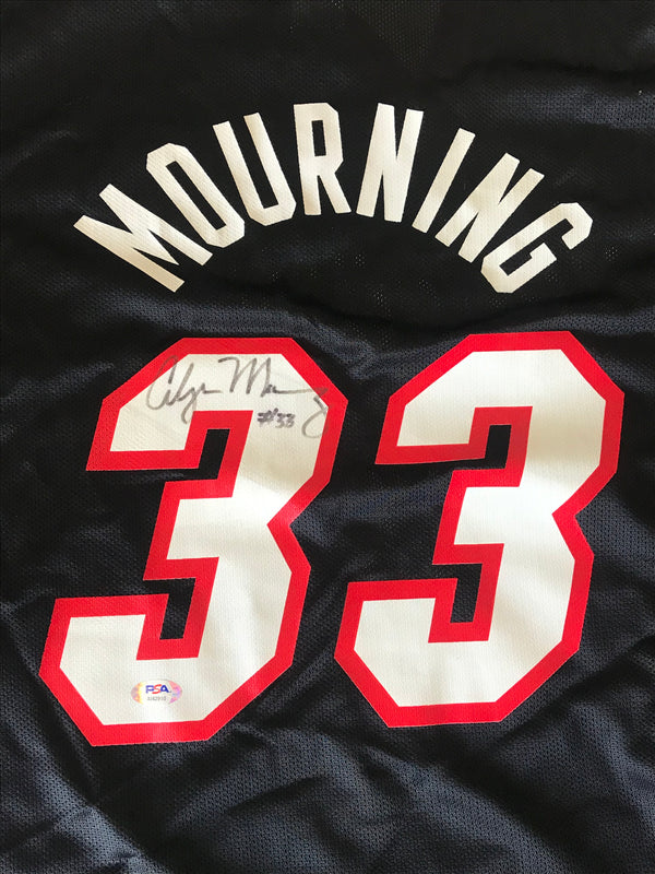 Alonzo Mourning Miami Heat  Authentic Replica Autographed Jersey (PSA)