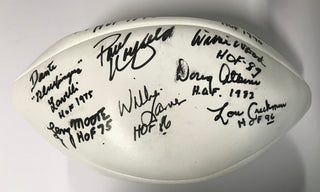 Lou Creekmour/Paul Warfield/Yale Larry Pro HOF Multisigned Autographed Football