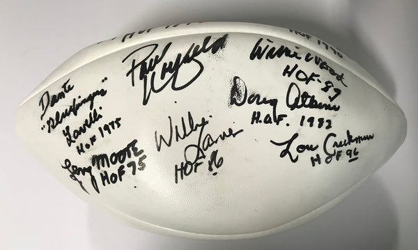 Lou Creekmour/Paul Warfield/Yale Larry Pro HOF Multisigned Autographed Football