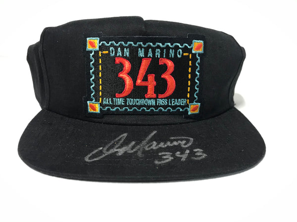 Dan Marino 343 All-Time Touchdown Pass Leader Autographed Hat (222/343)