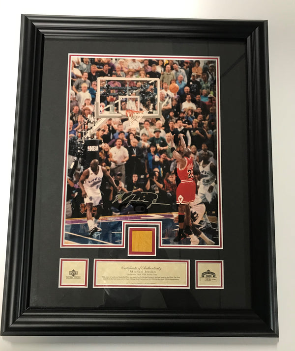 Michael Jordan 1998 Upper Deck NBA Finals Floor Piece 8x10 Frame(2826/25,000)