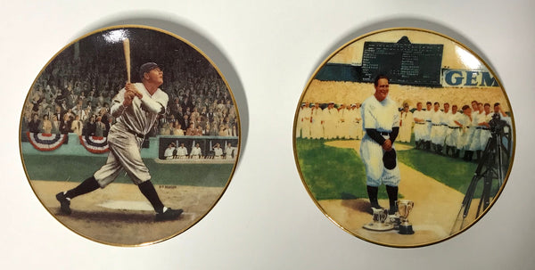 Babe Ruth & Lou Gehrig Bradford Edition Miniature Plate Collection #2890A