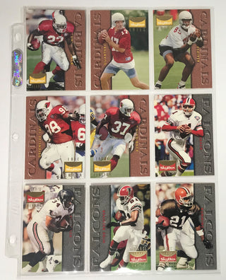1995 Fleer Skybox International Football Complete Set (without binder)