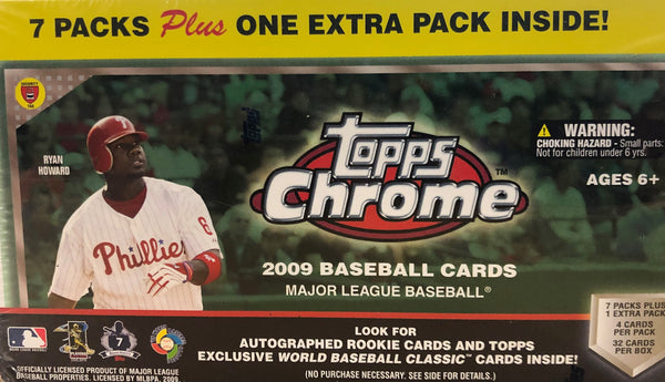 2009 Topps Chrome Baseball Factory Sealed Blaster Box