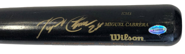 Miguel Cabrera Autographed Laser Engraved Stat Sam Bat