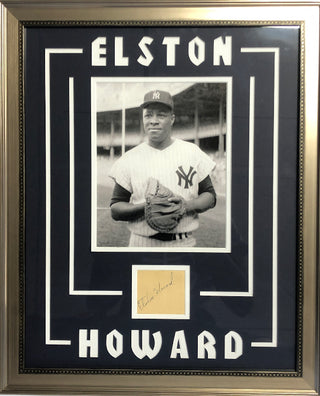 Elston Howard Autographed Framed Cut/Photo (JSA)