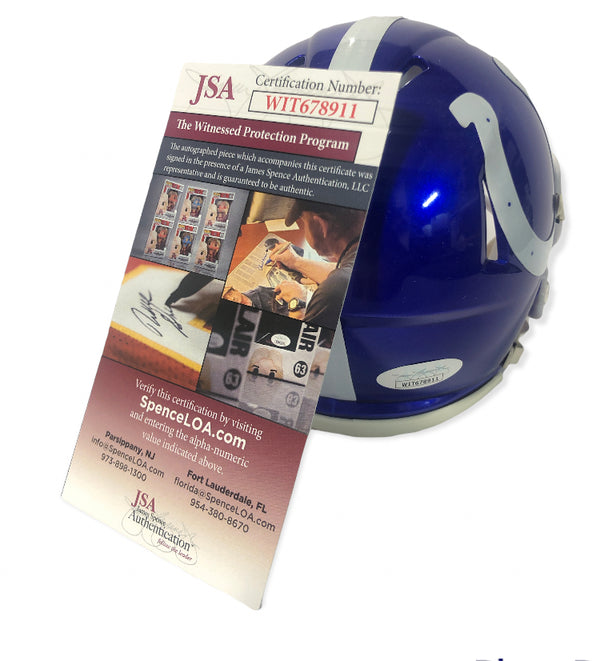 Darius Leonard Autographed Flash Authentic Mini Helmet (JSA)
