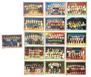 1980-81 NBA Topps Team Posters Complete 1-16 Set w/duplicates