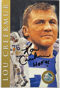 Lou Creekmur 1998 Autographed Hall of Fame Postcard