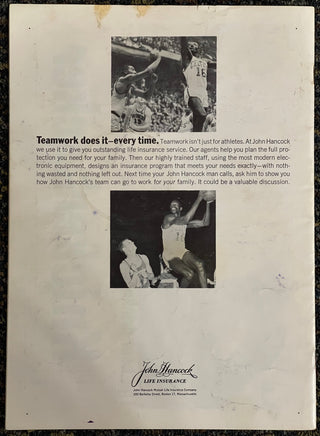 Bill Russell Signed Boston Garden Sport News Program 1963-64 Season