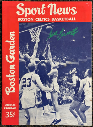 Bill Russell Signed Boston Garden Sport News Program 1962-63 Season