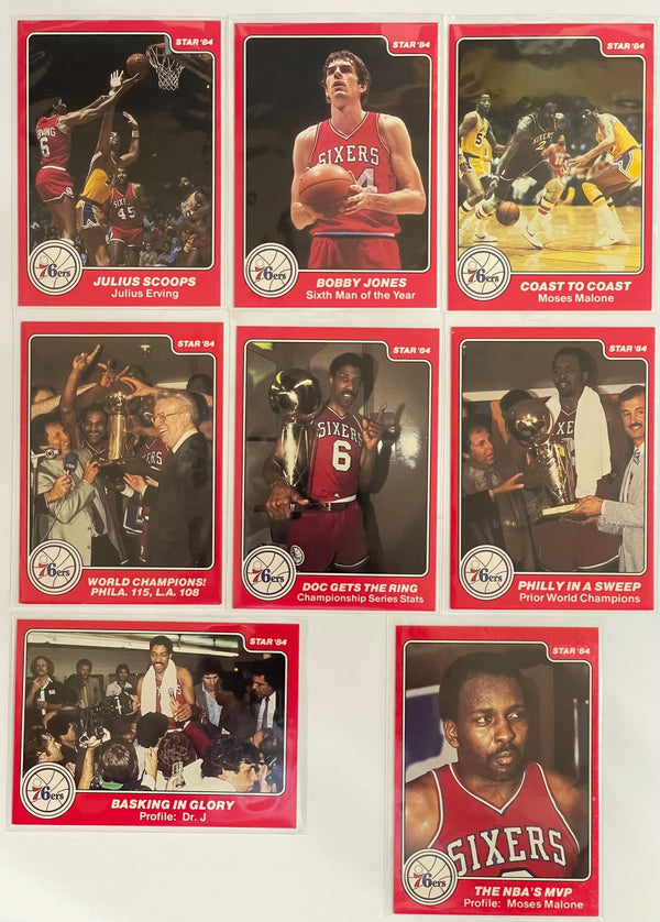 1983-84 Star Company SIXERS CHAMPS Philadelphia 76ers Complete 25-Card Set