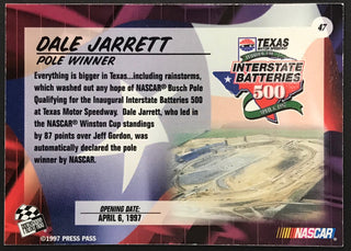 Dale Jarrett Autographed 1997 Press Pass Racing Card