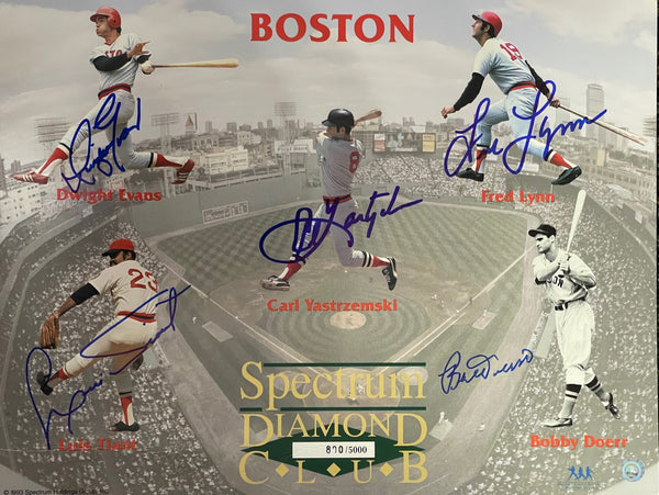 Carl Yastrzemski & Others Autographed 8x10 Photo Card (MLB)