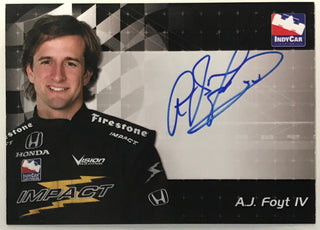A.J. Foyt IV Factory Autographed 2007 Indy Racy Card
