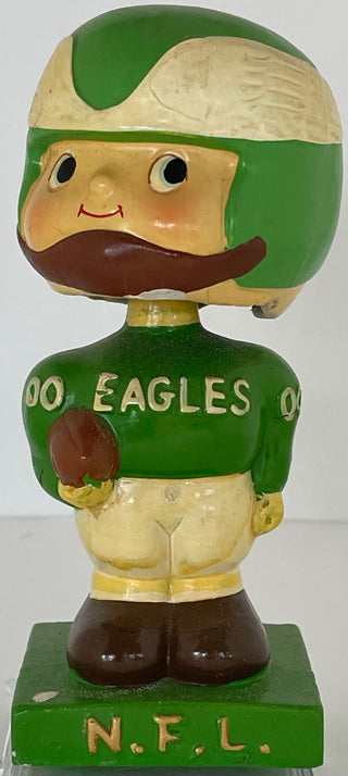 1960's Philadelphia Eagles Mascot Vintage Bobble Head Nodder Green Base