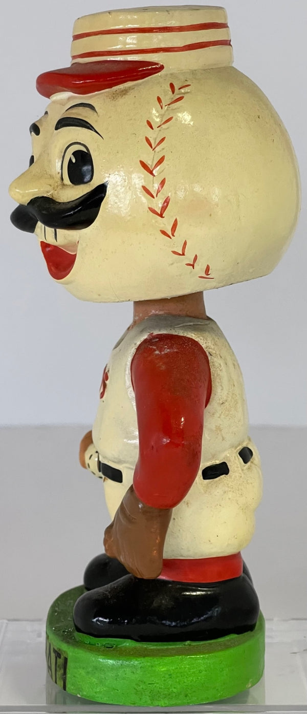 1963 Milwaukee Braves Mascot Vintage Bobble Head Green Base Nodder