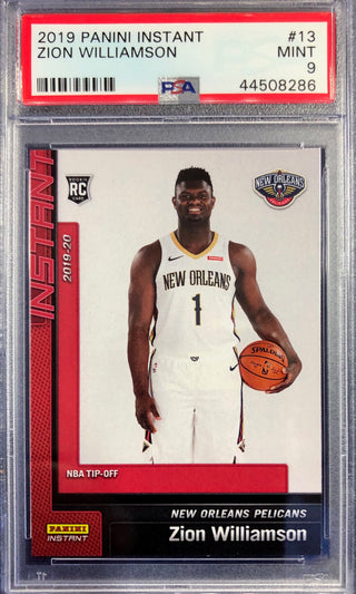 Zion Williamson 2019 Panini Instant NBA Tip-Off Rookie Card (PSA 9)