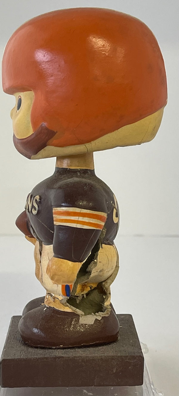 1960's Cleveland Browns Mascot Vintage Bobble Head Nodder Brown Base