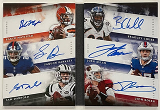 Josh Allen B. Mayfield Saquon Barkley S. Darnold B.Chubb & 2018 Panini Origins Rookie Card