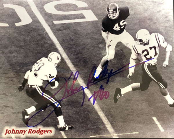 Johnny Rodgers Autographed 8x10 Football Photo