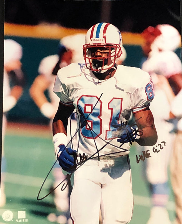 Chris Sanders Autographed 8x10 Football Photo